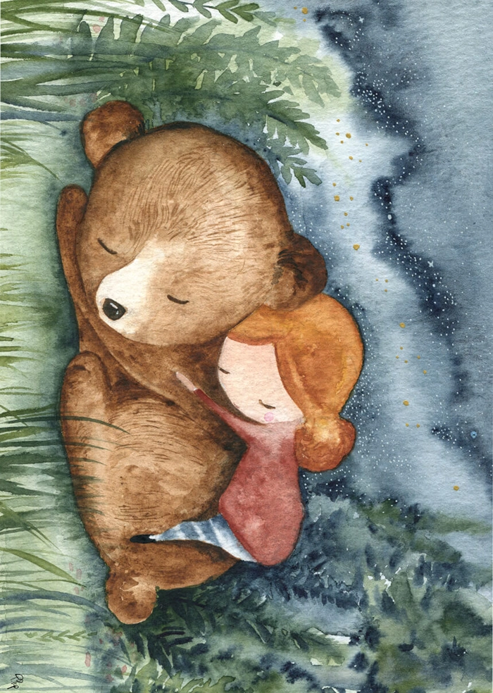Sleeping with bear