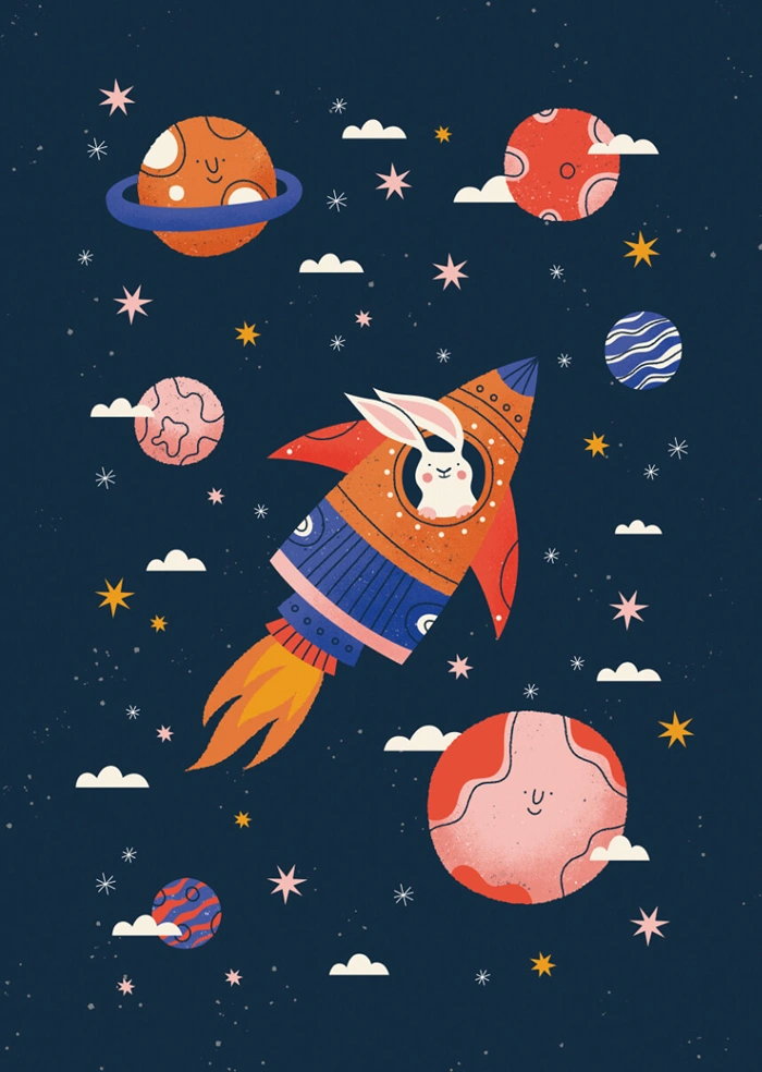 Rabbit in space