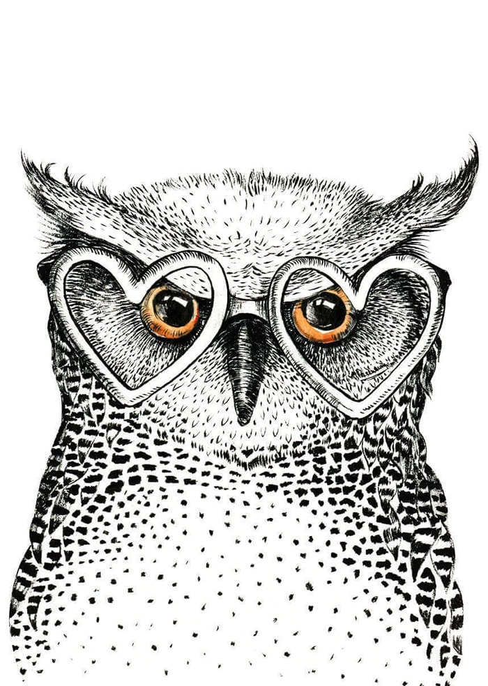 Owl in glasses