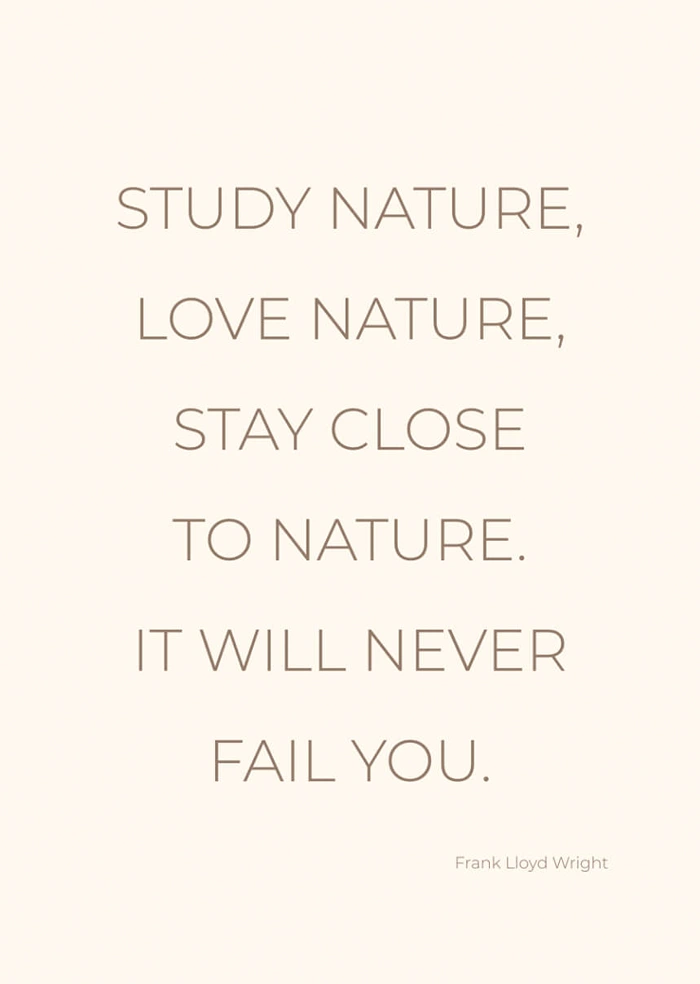 Natur studieren.