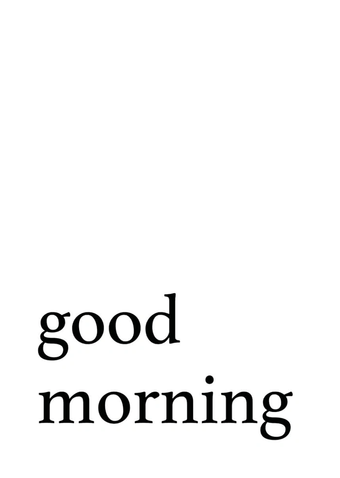 Good morning