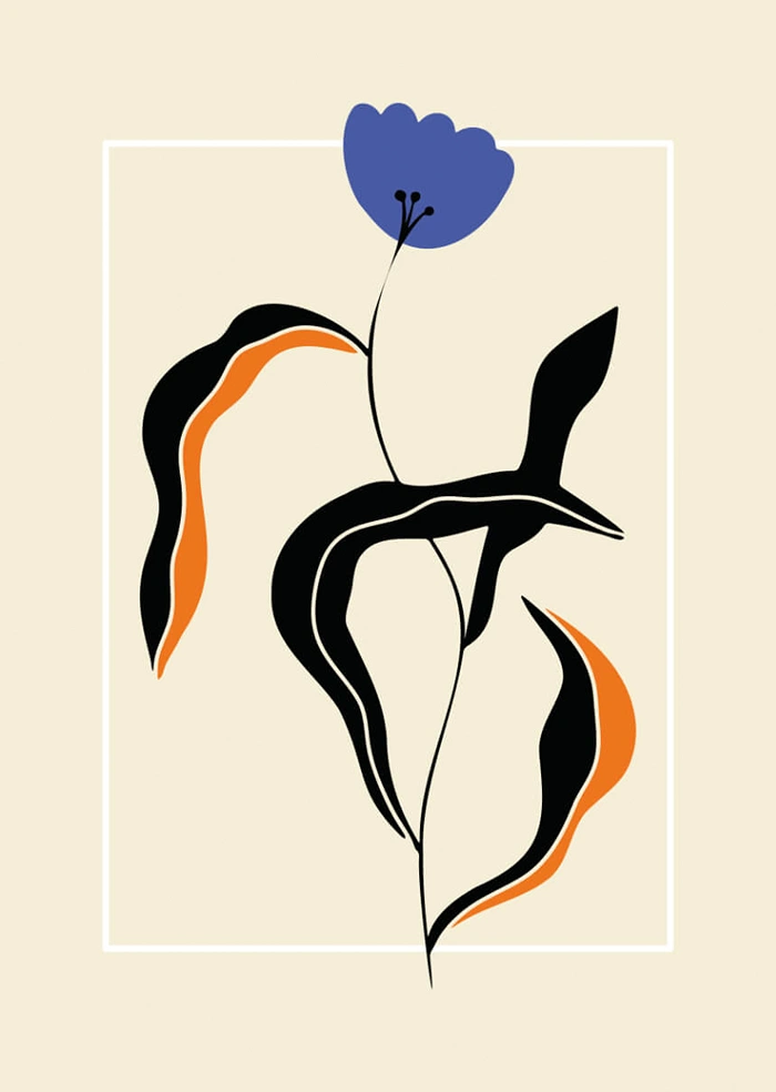 Blume in Blau
