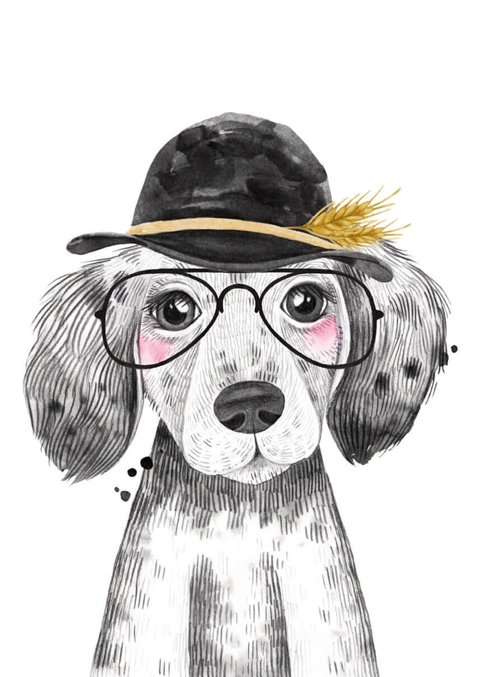 Dog with the glasses