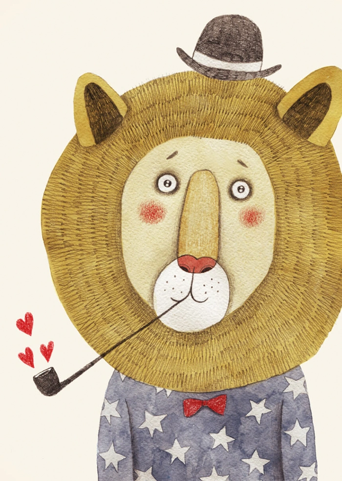 Enamored lion