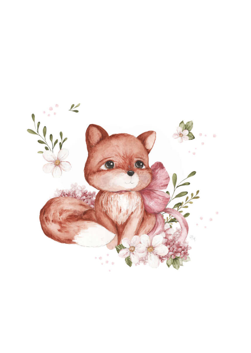 Fox with a bow