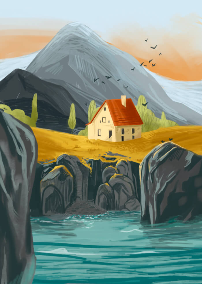 Haus über der Klippe
