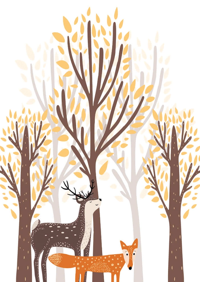 Between trees