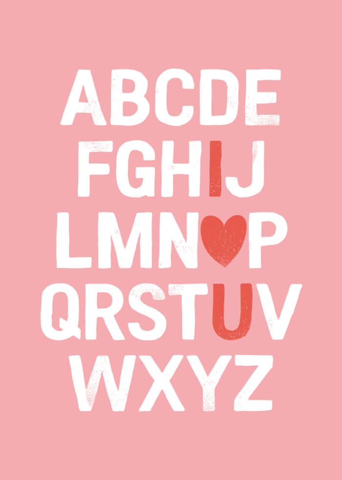 Love alphabet