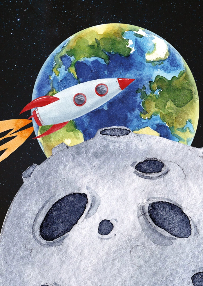 On the way to the moon