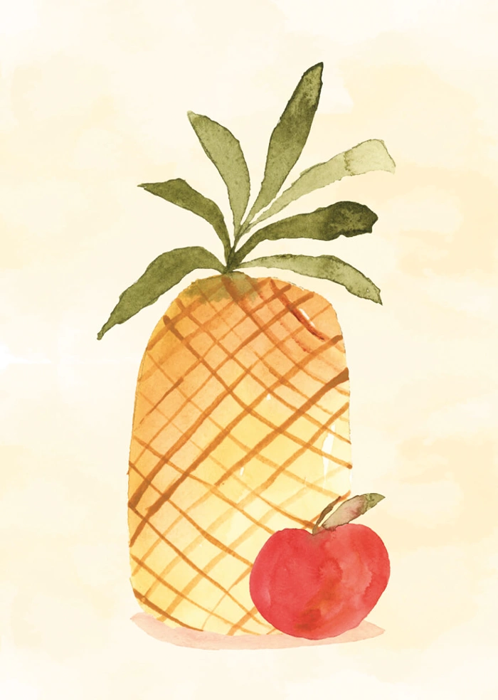 Pineapple and apple