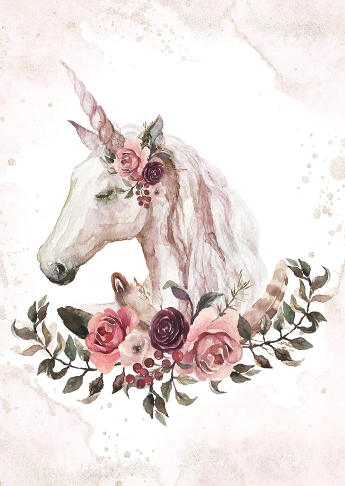 Unicorn in the flowers