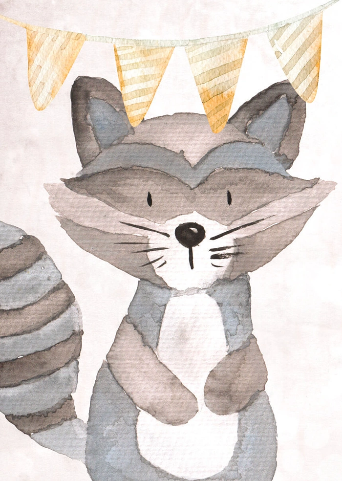 Happy raccoon
