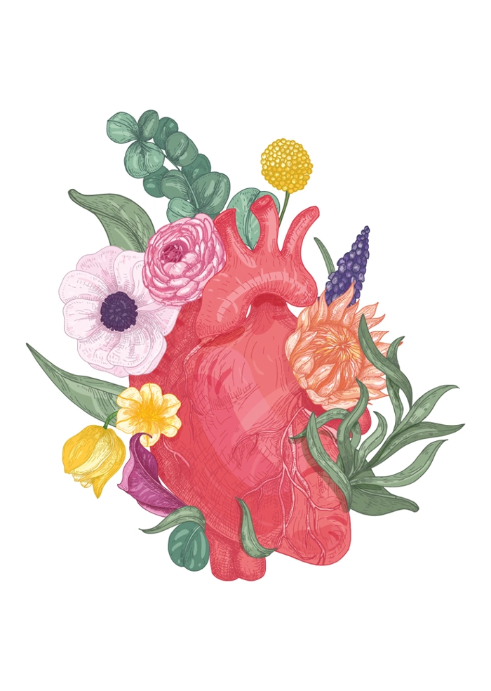 Herz in Blumen
